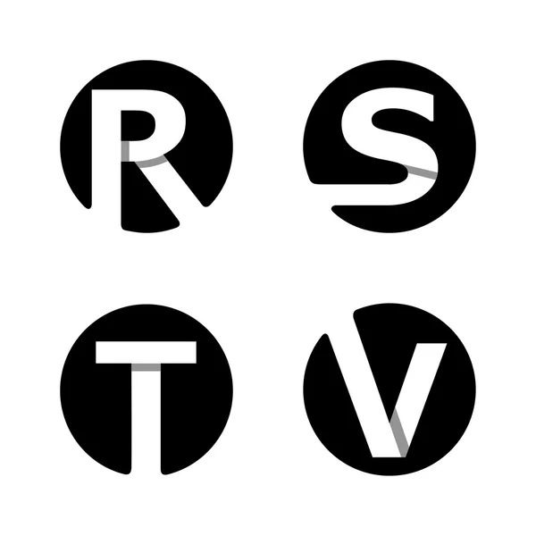 Заглавные буквы R, S, T, V . — стоковый вектор
