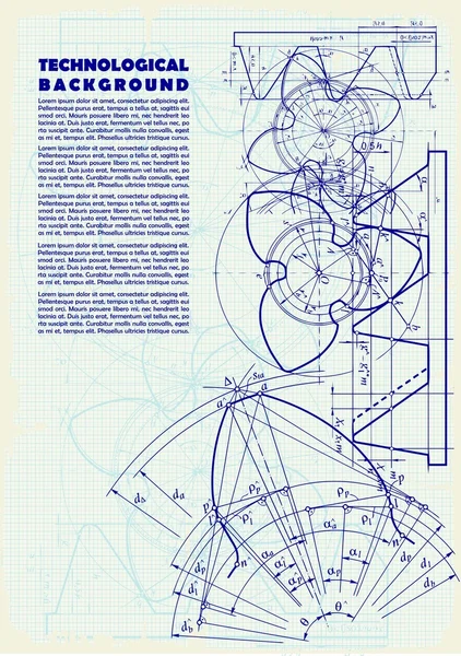 Contexte technique rétro — Image vectorielle