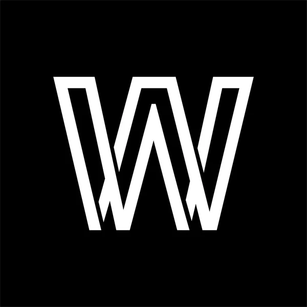 W capital letter enclosed in a square Stock Vector Image by ©PGMart ...