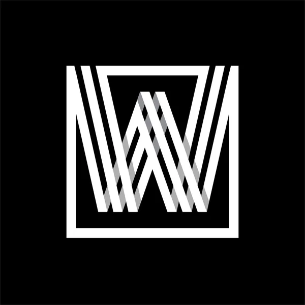 W capital letter enclosed in a square Stock Vector Image by ©PGMart ...