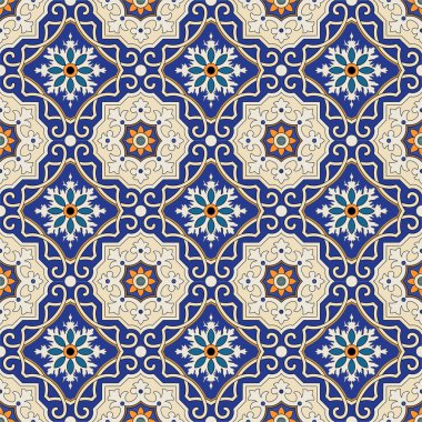 Colorful ethnic ornament seamless pattern  clipart