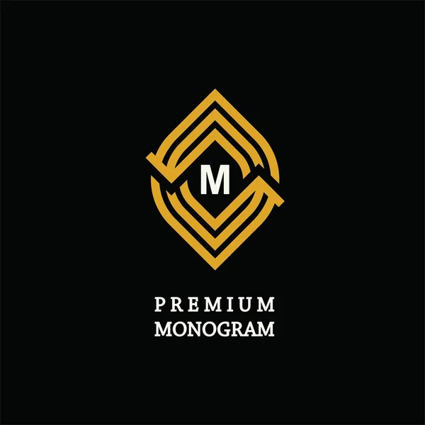 Szablon Modern Monogram, emblemat, logo — Wektor stockowy