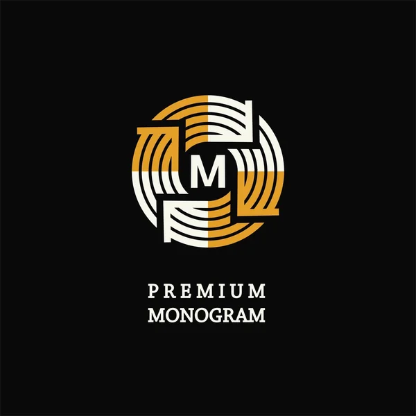 Szablon Modern Monogram, emblemat, logo — Wektor stockowy