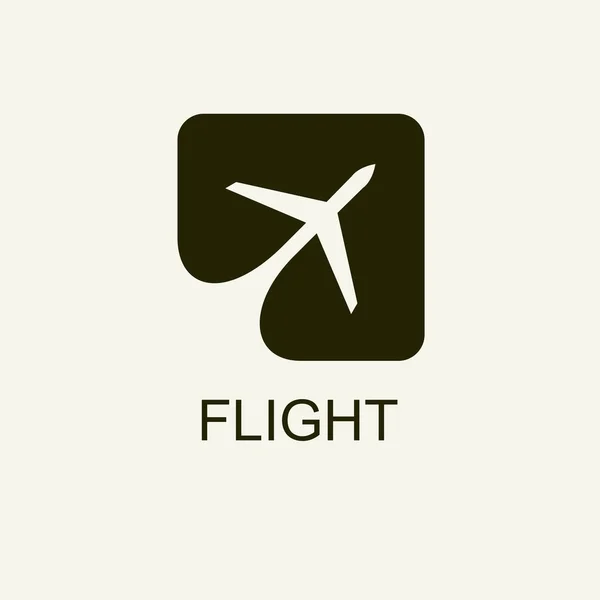 Silhouette de l'avion volant en carré — Image vectorielle