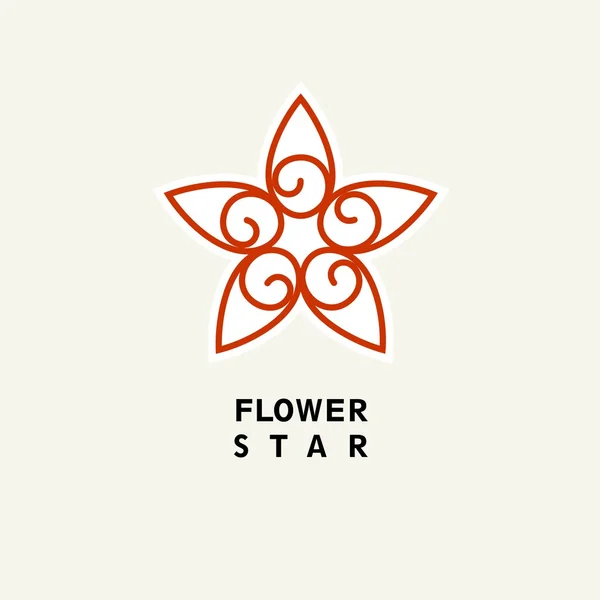 ロゴ用フラワーテンプレート — ストックベクタ
