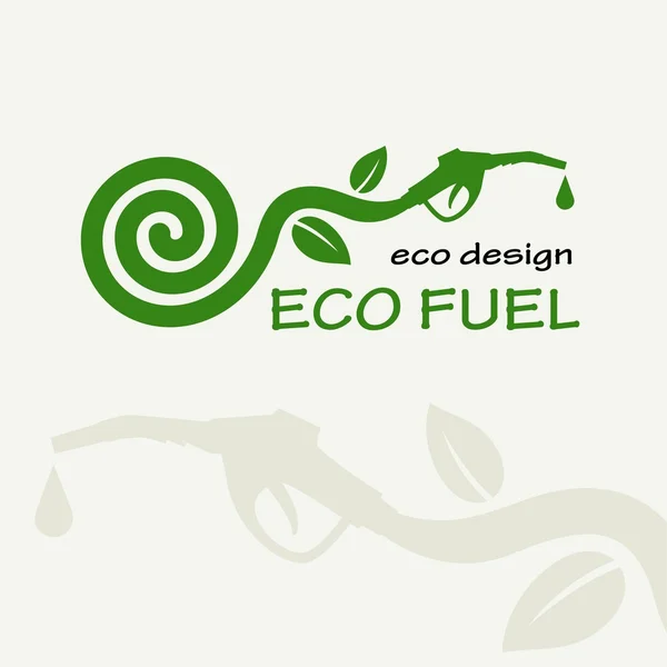 Combustible ecológico. Planta de brotes simbólicos — Vector de stock