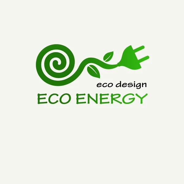 Eco Energia. Planta de broto simbólico — Vetor de Stock