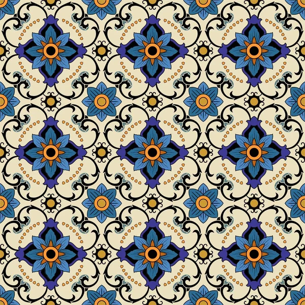 Colorido ornamento étnico patrón sin costuras — Archivo Imágenes Vectoriales