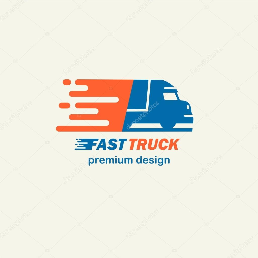 fast truck template for logos stock vector pgmart 121878346