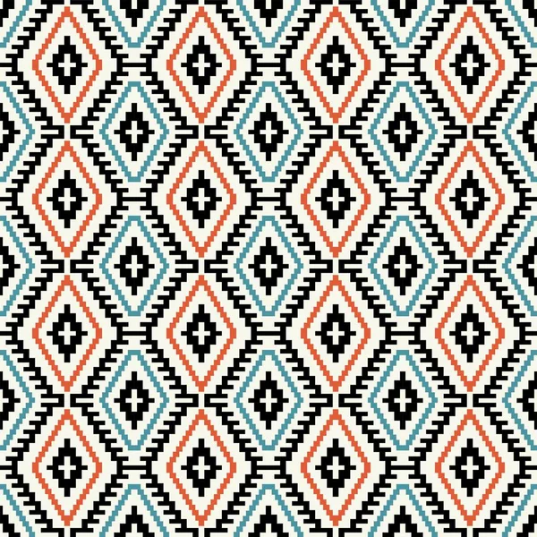 Boheems, modieus naadloos ornament in etnische stijl. In moderne trendy tinten. Perfect voor het ontwerpen van stoffen, kleding, interieurs. — Stockvector