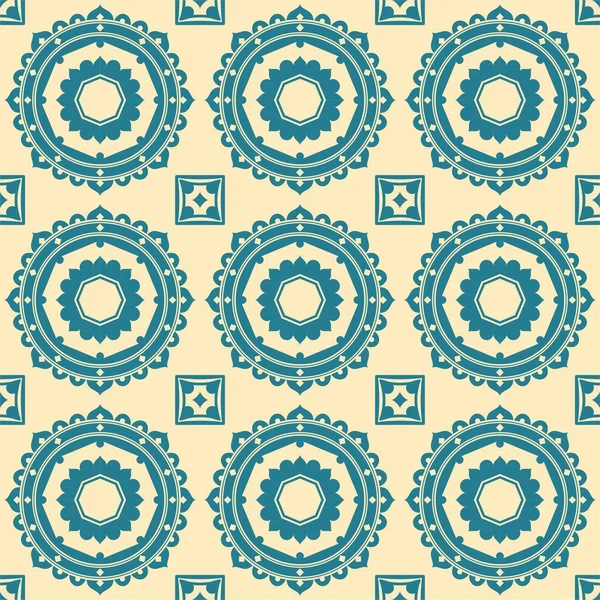 Gorgeous seamless pattern from dark blue and white Moroccan, Portuguese tiles, Azulejo, ornaments. Can be used for wallpaper, pattern fills, web page background,surface textures. — Stock Vector