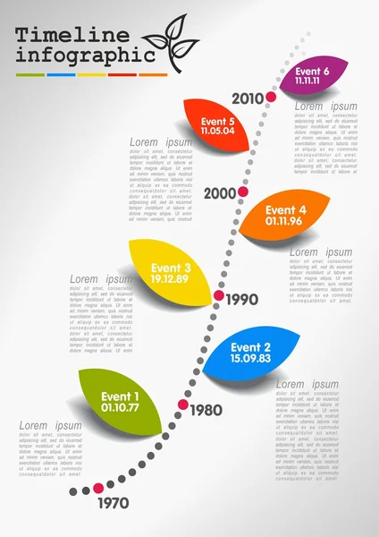 Infografías de línea de tiempo — Archivo Imágenes Vectoriales