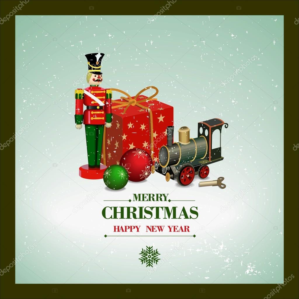 Christmas and a Happy New Year greeting card