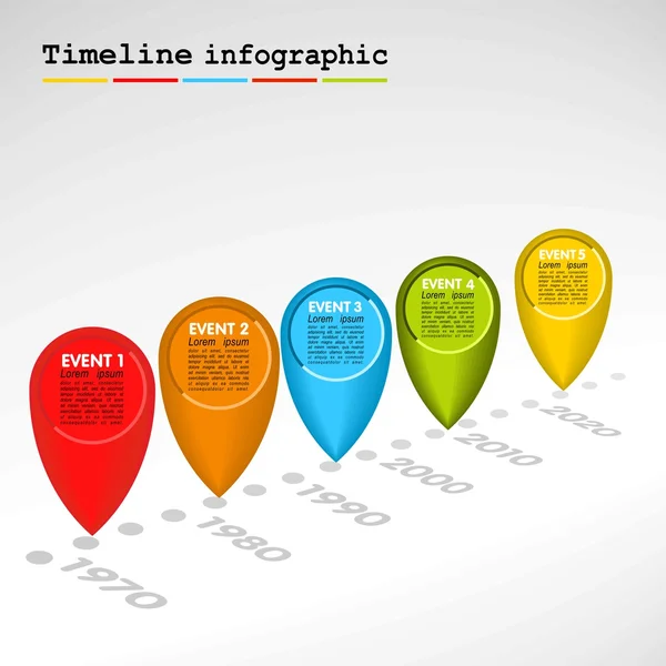 Modèle de rapport de chronologie infographique — Image vectorielle