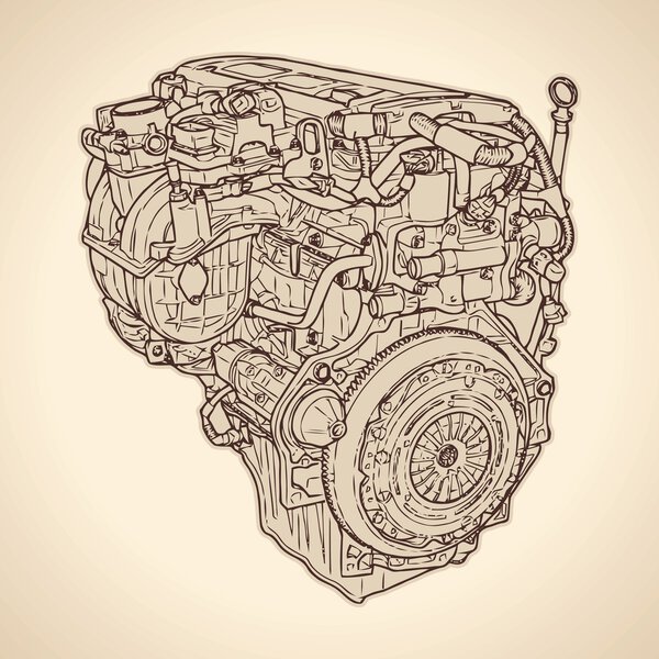 Old internal combustion engine