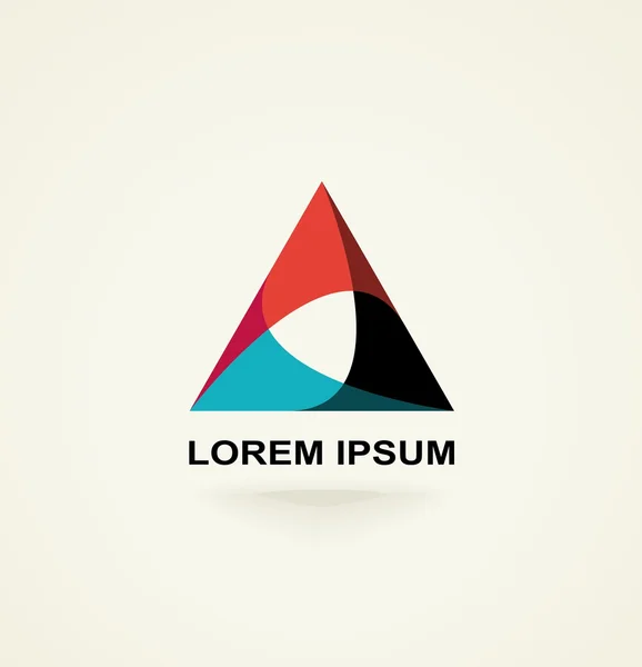 Modèle d'icône triangle abstrait logo — Image vectorielle