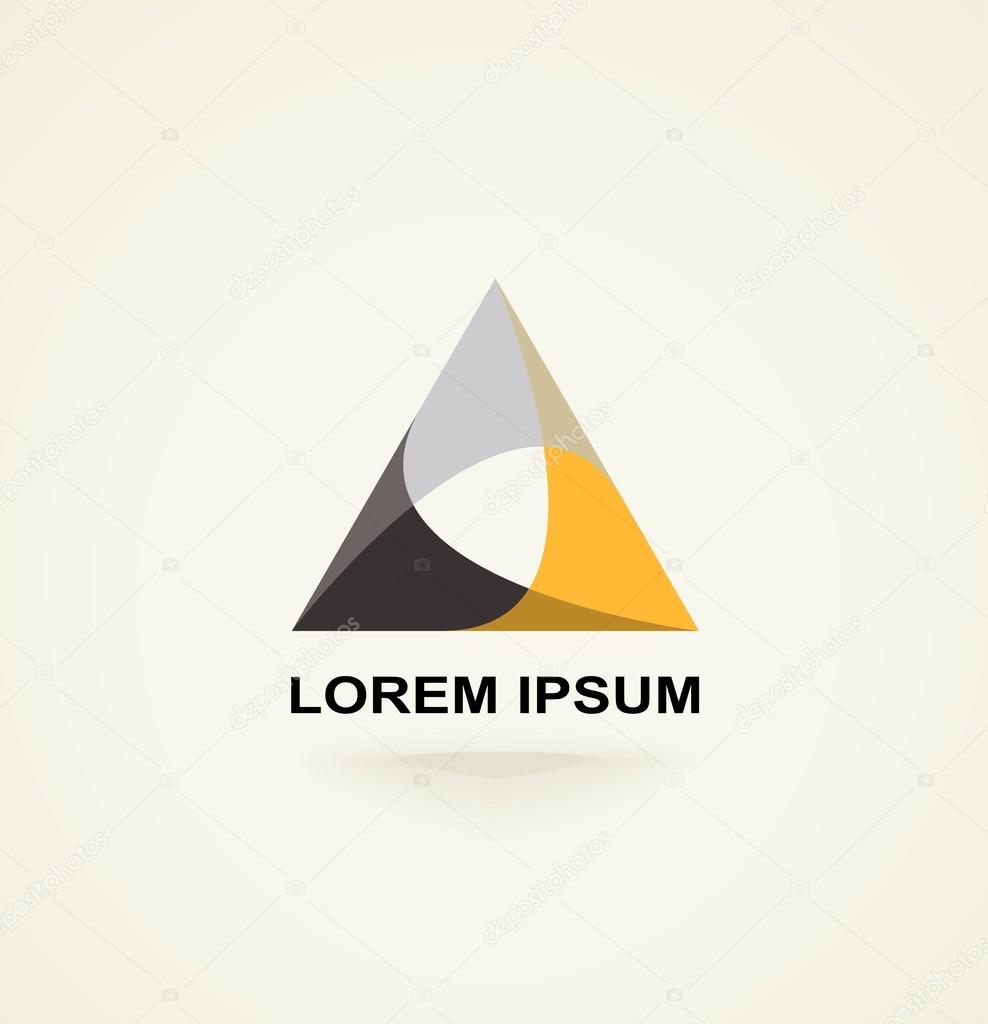 Abstract triangle icon template logo