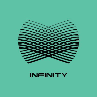 Abstract infinity logo design template clipart