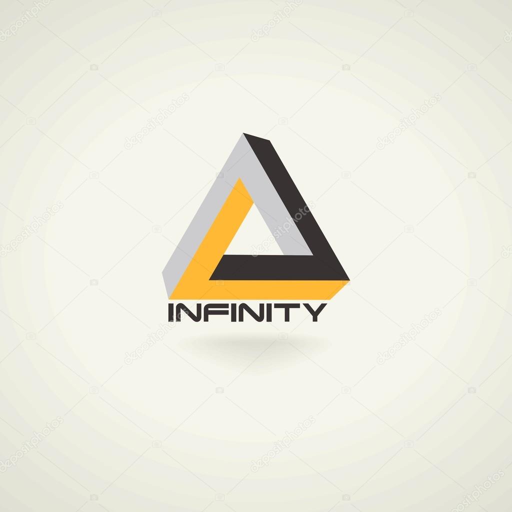 Abstract triangle infinity symbol