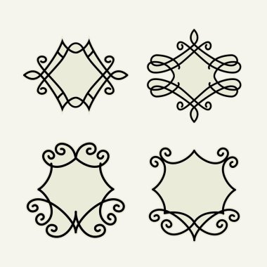 Lineart logo tasarım öğeleri