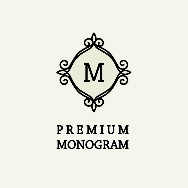 Design élégant de monogramme floral — Image vectorielle