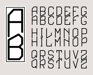 Art Nouveau dikdörtgen Monogram