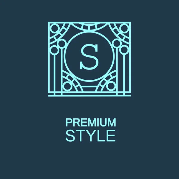 Stijlvolle sierlijke monogram — Stockvector