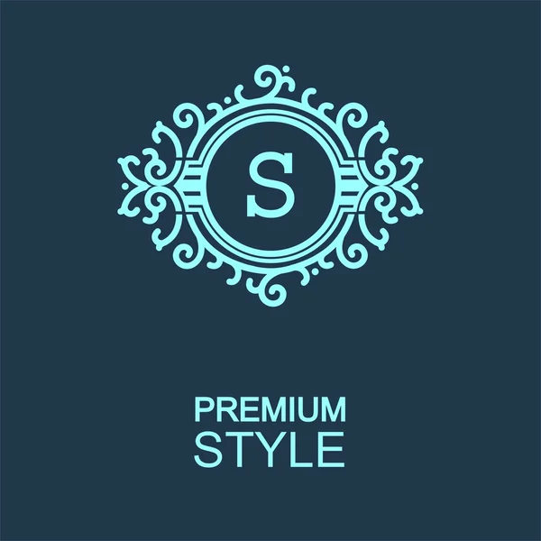 Stylish  graceful monogram — Stock Vector