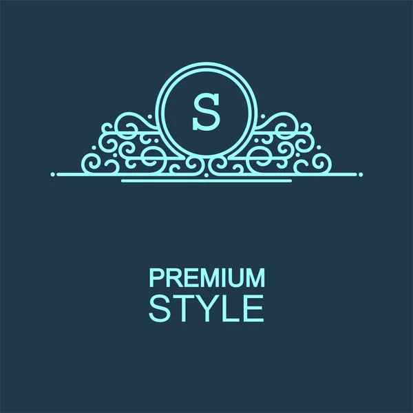 Stylish  graceful monogram — Stock Vector