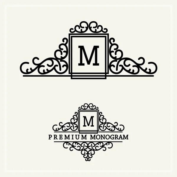 Monogramme élégant et gracieux — Image vectorielle