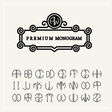 Monogram harfler kümesi