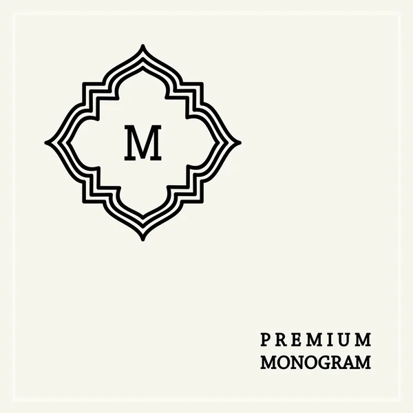 Elegante monogramma grazioso — Vettoriale Stock