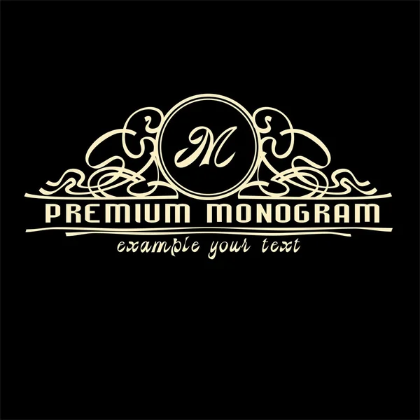 Grapevine vintage monogram — Stockvector