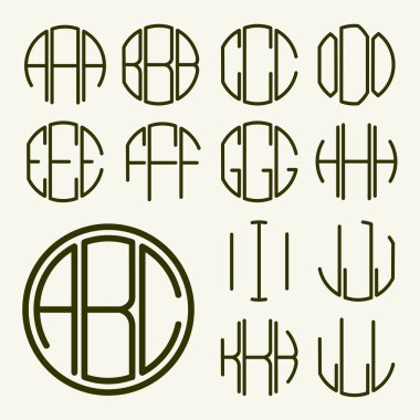 Harfler monogram, logo tasarımı için