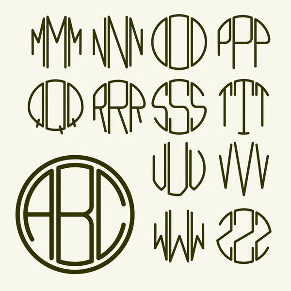 Harfler monogram, logo tasarımı için