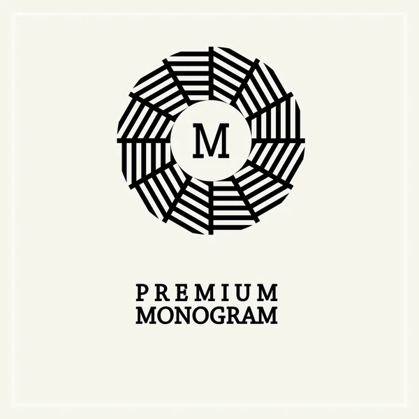 Monograma, design de logotipo de arte —  Vetores de Stock