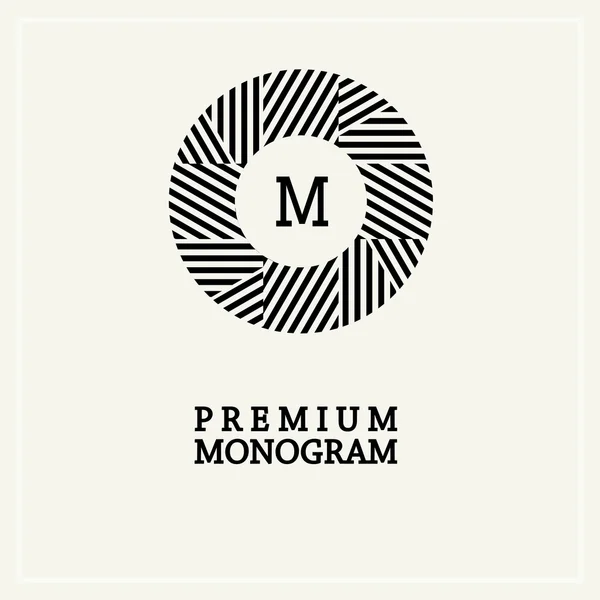 Monogram, design loga umění — Stockový vektor