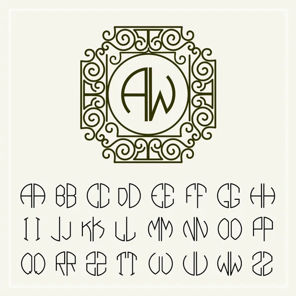 Sztuka listów do projektowania monogram — Wektor stockowy