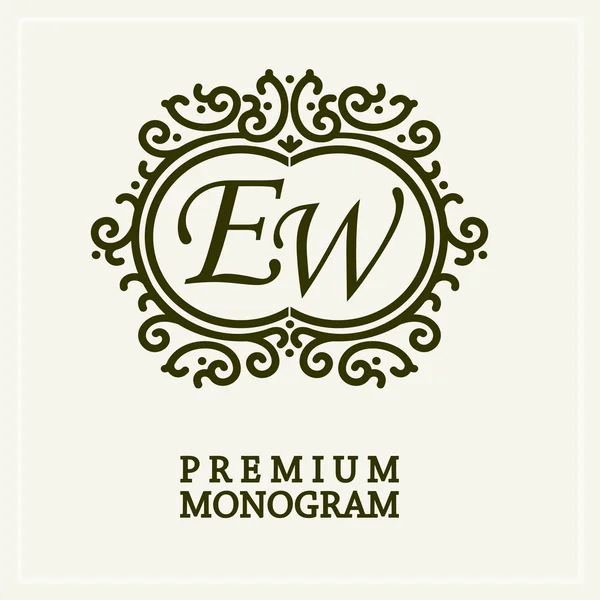 Monogram, logo letters  design — Stock Vector