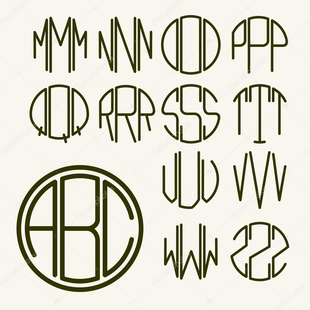 Letters for monogram, logo design