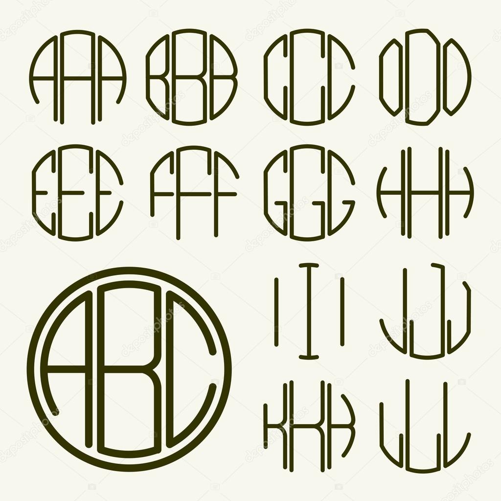 Letters for monogram, logo design