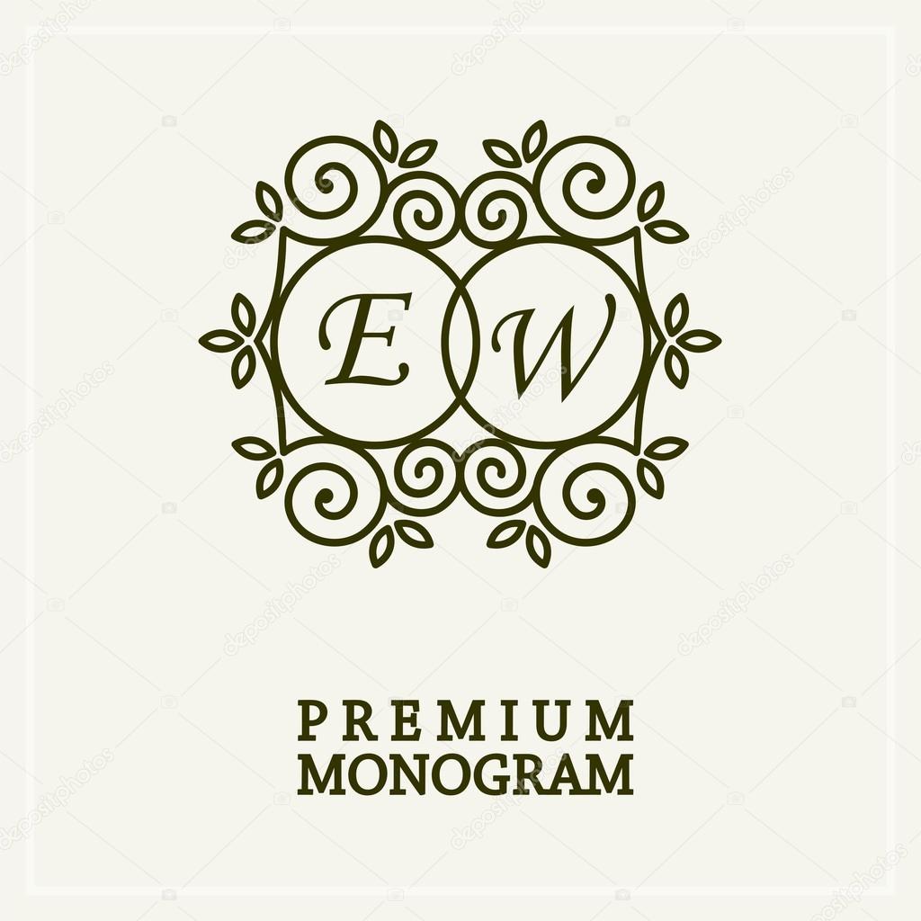 Premium Vector  Wedding monogram logos template collection