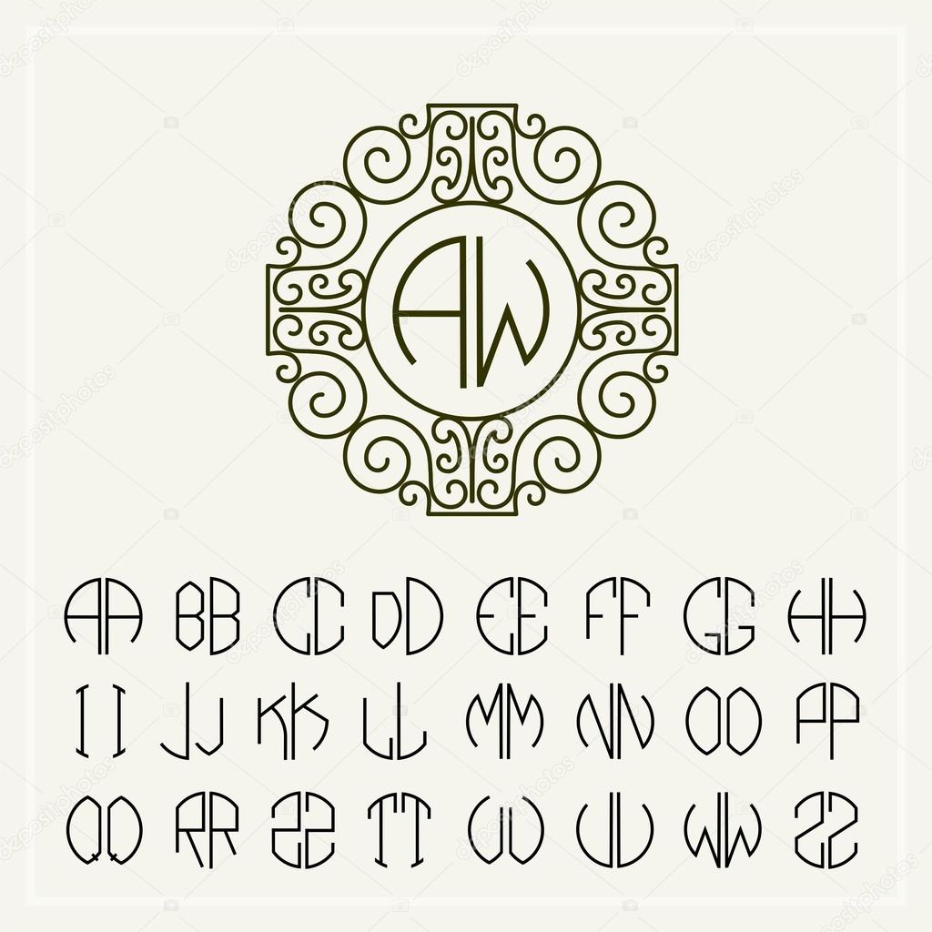 Art letters  for monogram  design