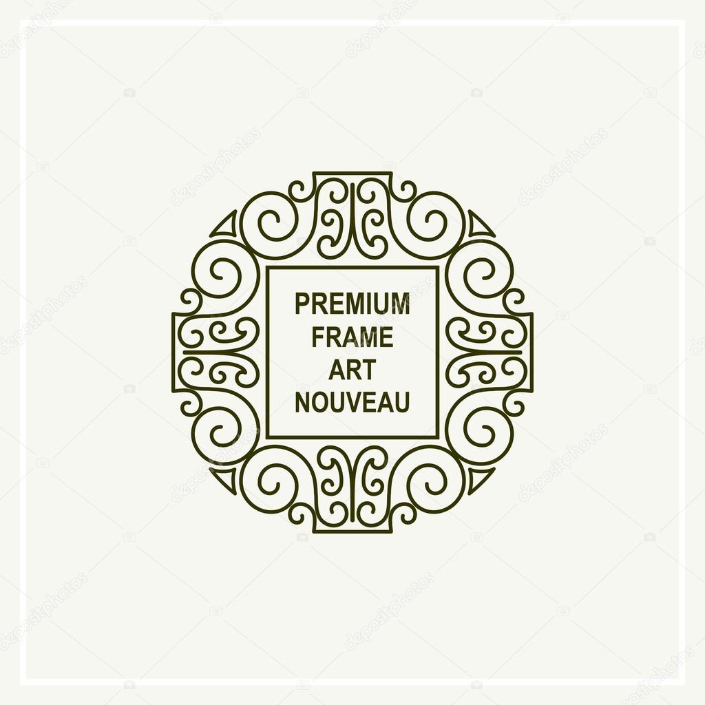 Frame, monogram design element
