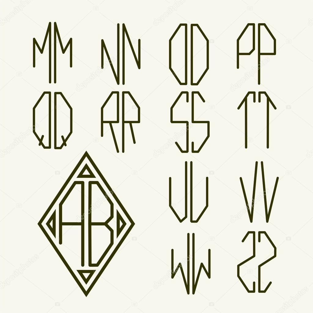 letters for monogram design