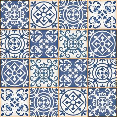 Gorgeous seamless patchwork pattern clipart