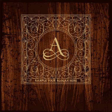 Lüks Monogram amblemi şablonu