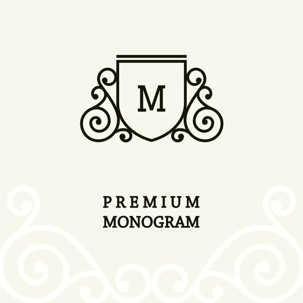 Красивая цветочная монограмма
