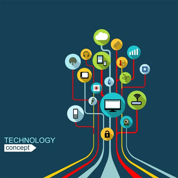 Tecnologia concetto di sfondo — Vettoriale Stock