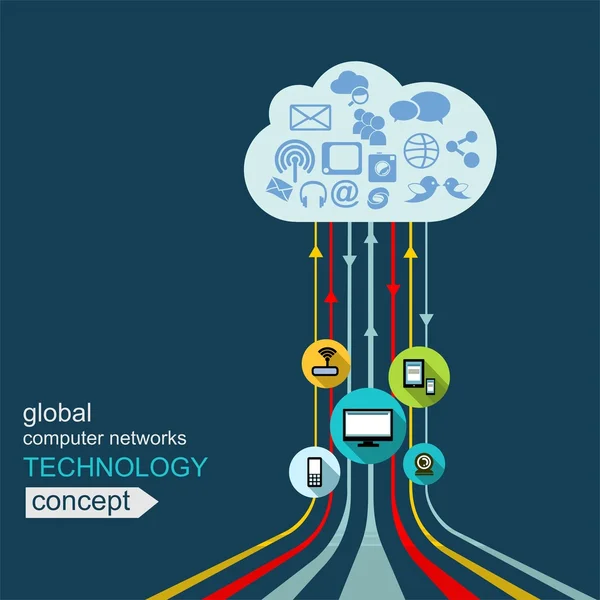 Concepto Tecnología Antecedentes — Vector de stock